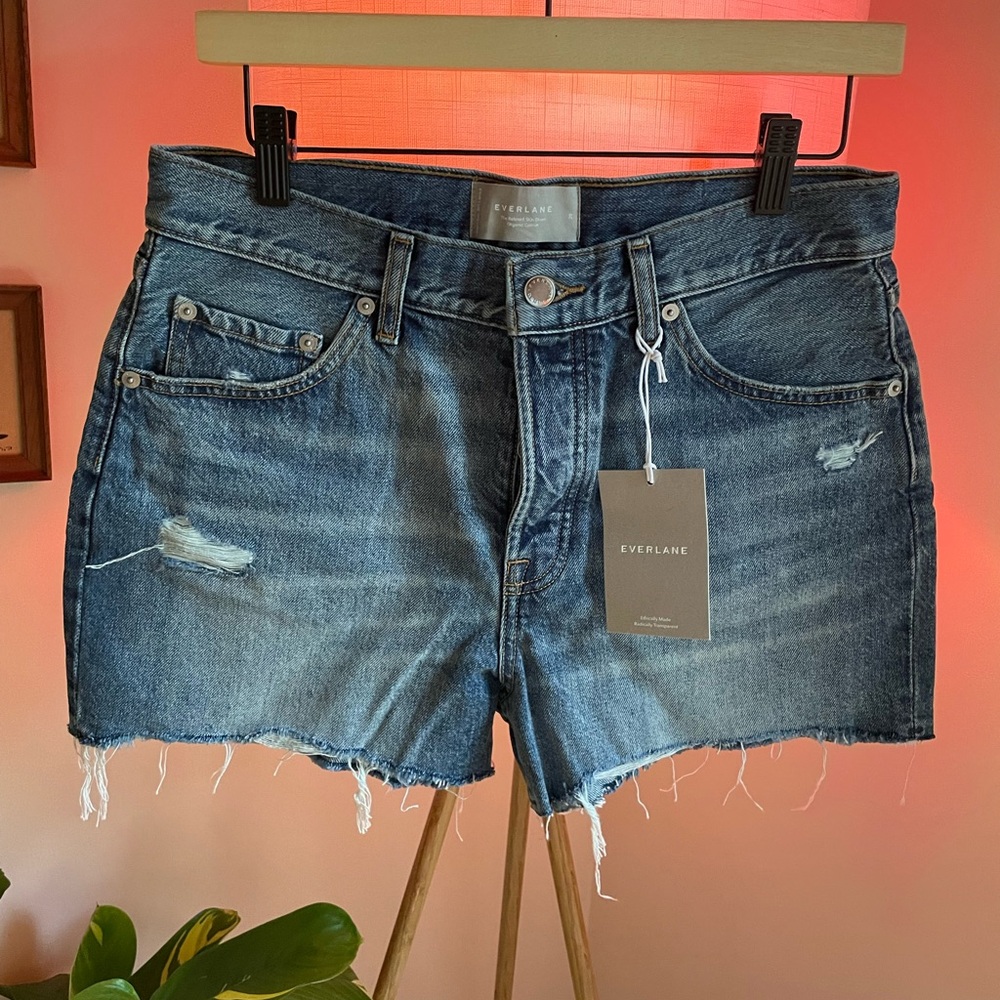 NWT - Everlane Women's Blue Denim Shorts